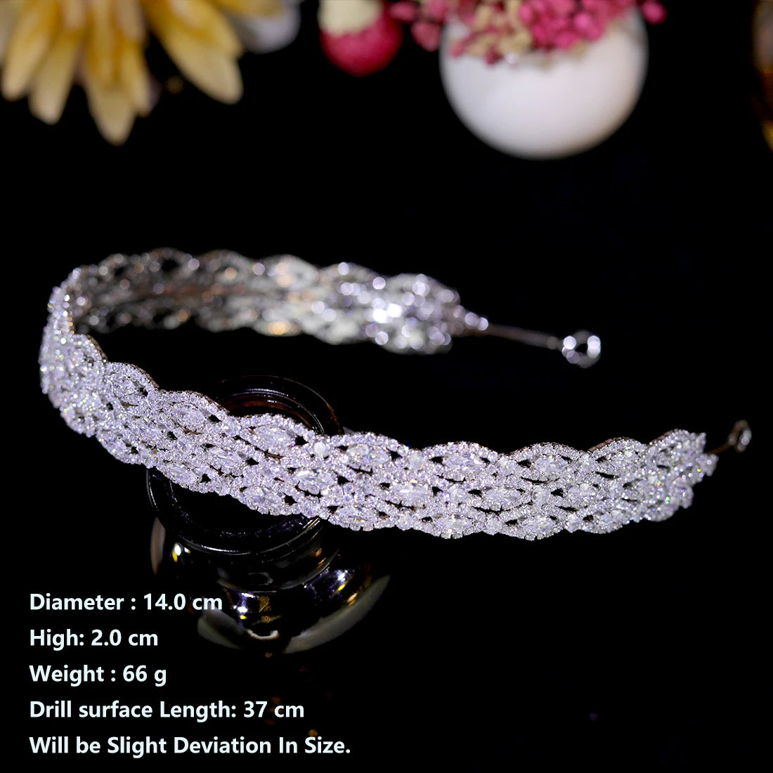 ASNORA 2026 Cubic Zirconia Bridal Headband Wedding Headpiece Luxury CZ Tiaras Crowns For Women Bride Wedding Party Hair Jewelry