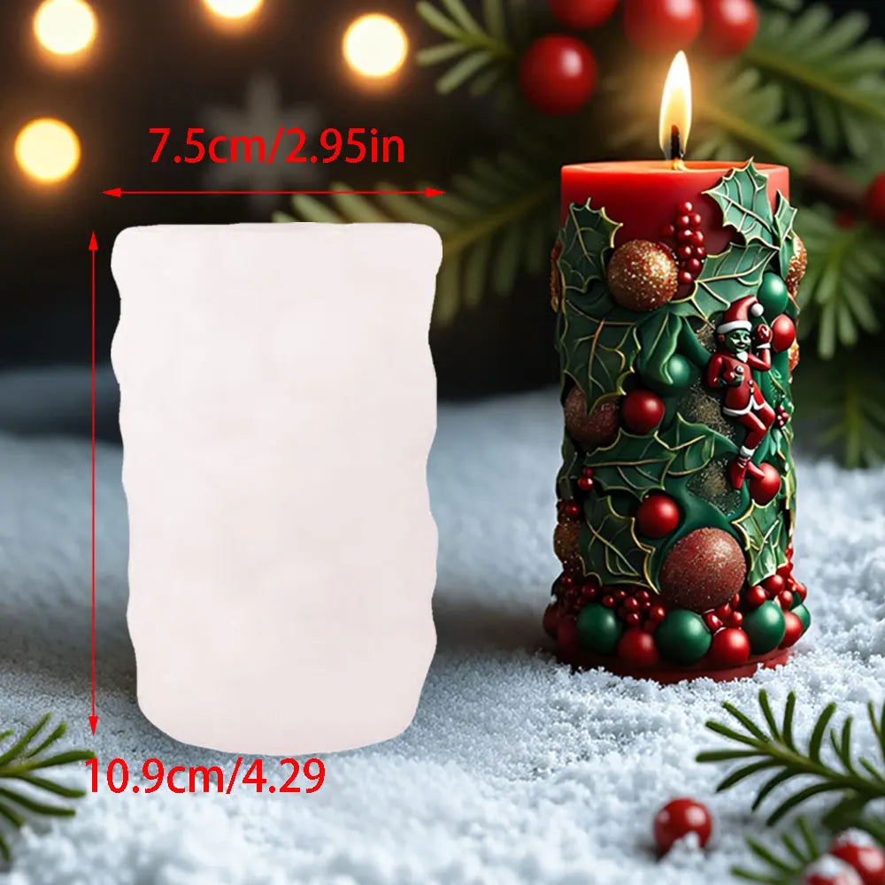 Snowflake Snowman Silicone Mould For Candles And Resin