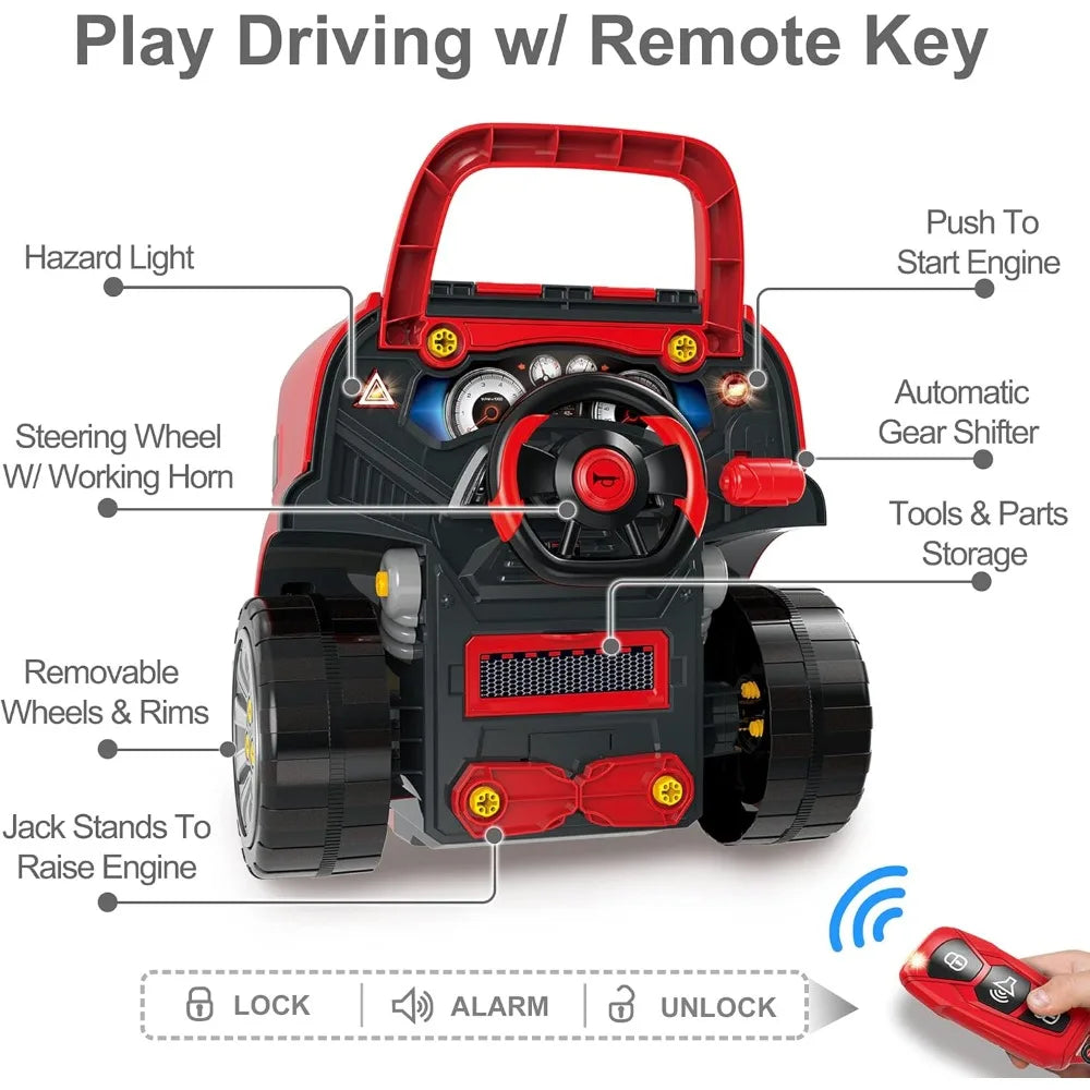 Truck Engine Repair Toy For Kids Big Builder Kit Fun