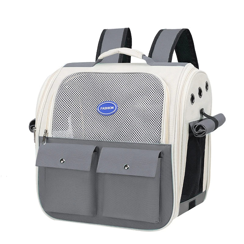 Ventilated Cat Backpack With Adjustable Straps For Outdoor Travel