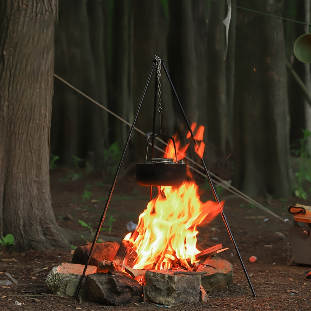 Stainless Steel Campfire Tripod For Outdoor Cooking And Dutch Oven
