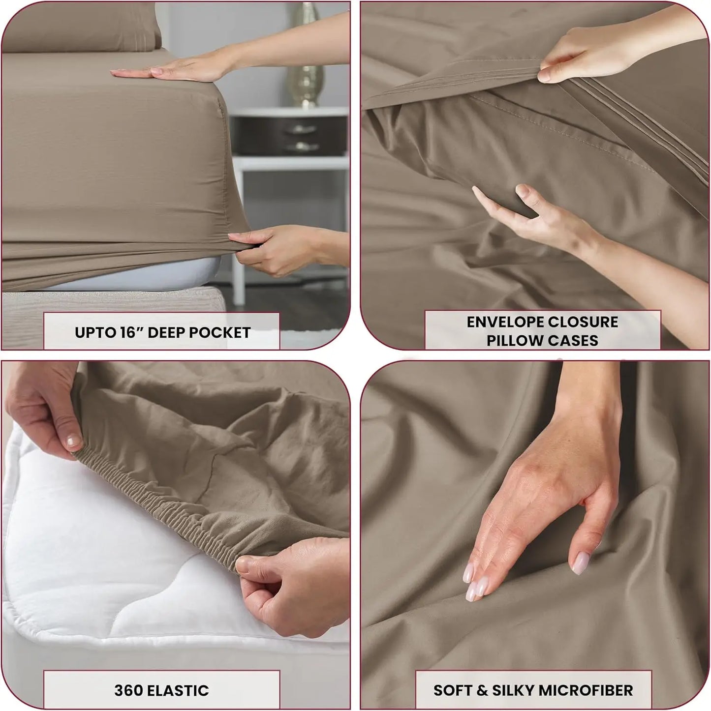 LDC Lux Decor Collection Ultra Soft Microfiber Sheet Set