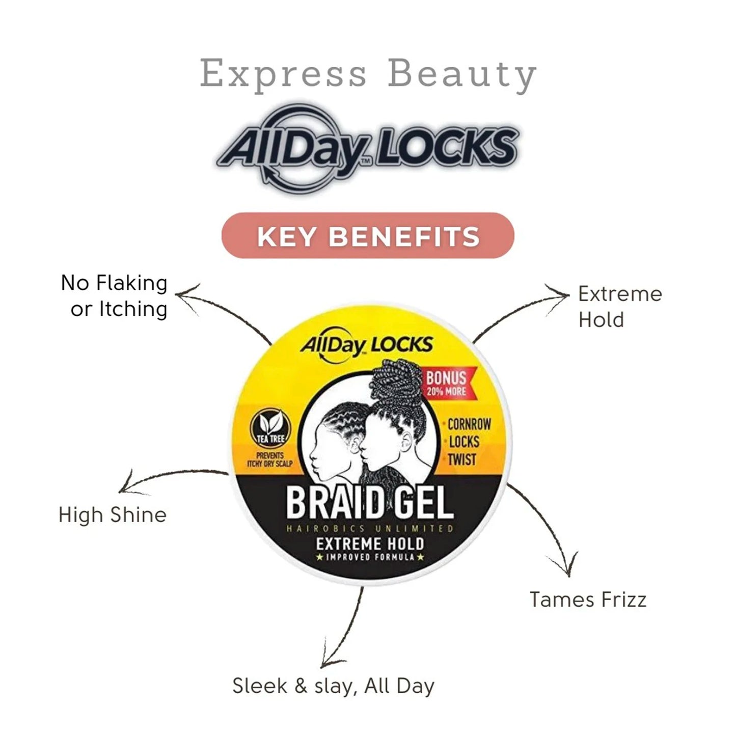 All Day Locks Braid Gel Extreme Hold For Neat Braids