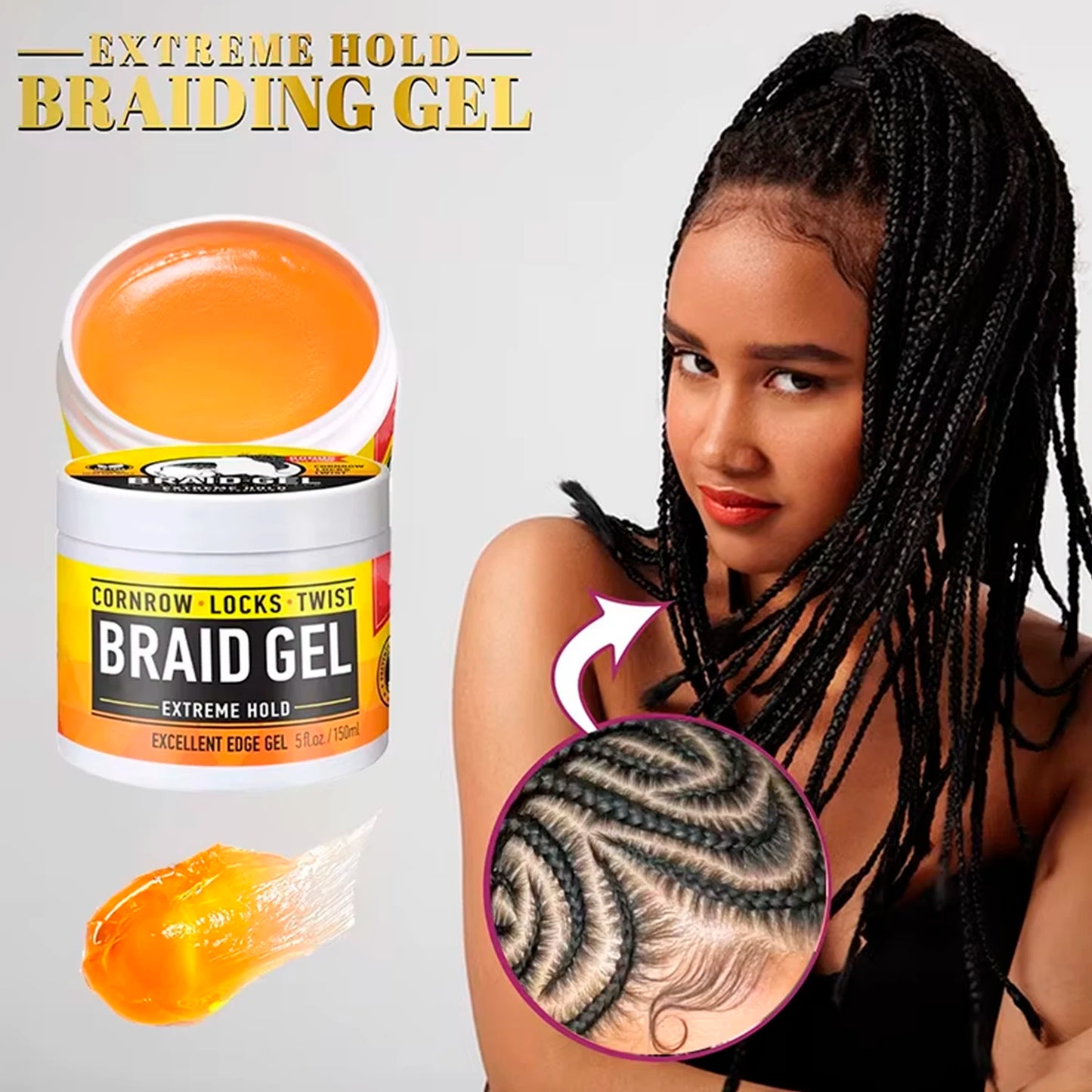 All Day Locks Braid Gel Extreme Hold For Neat Braids