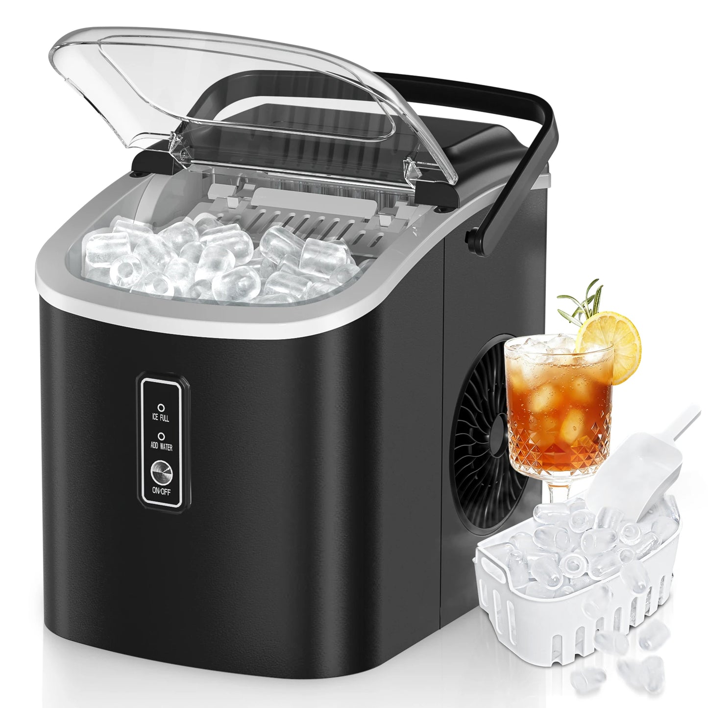 Simzife Portable Countertop Ice Maker 26 Lbs Per Day