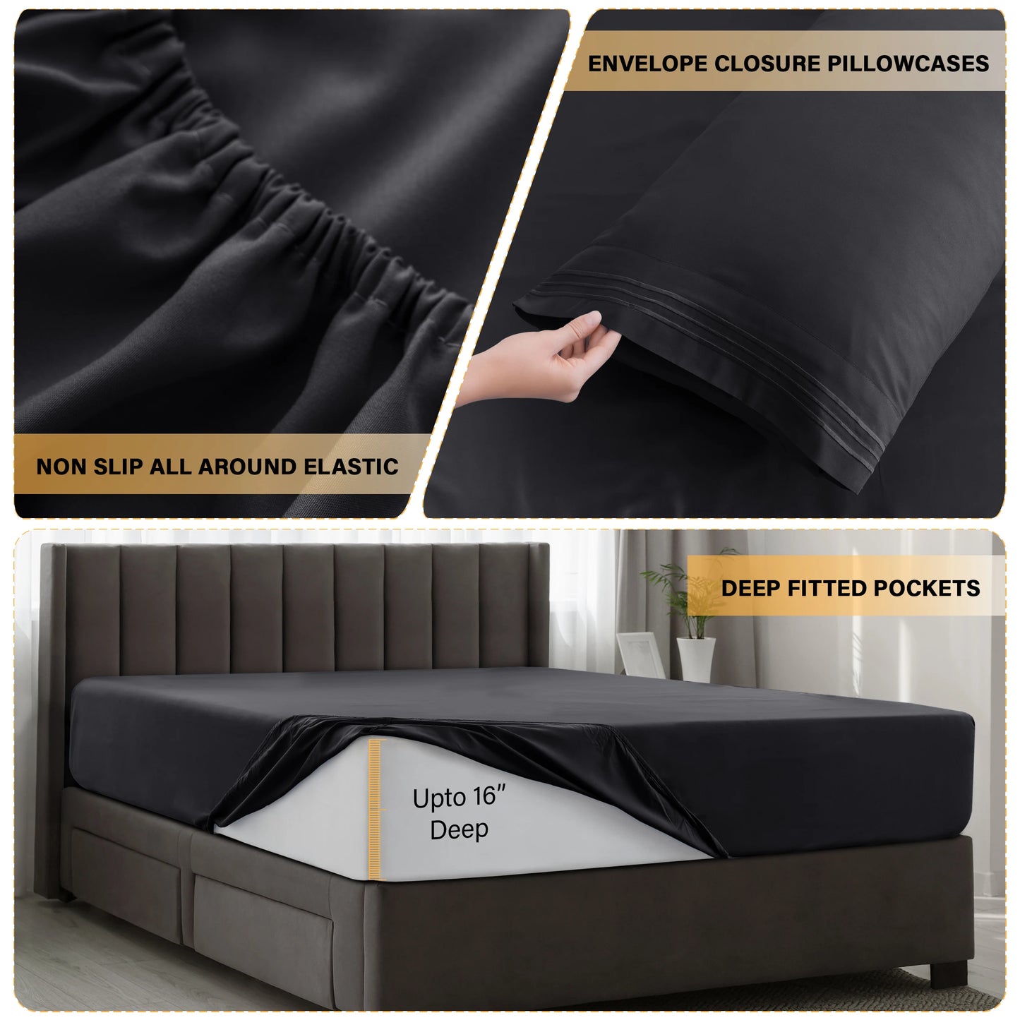LDC Lux Decor Collection Ultra Soft Microfiber Sheet Set
