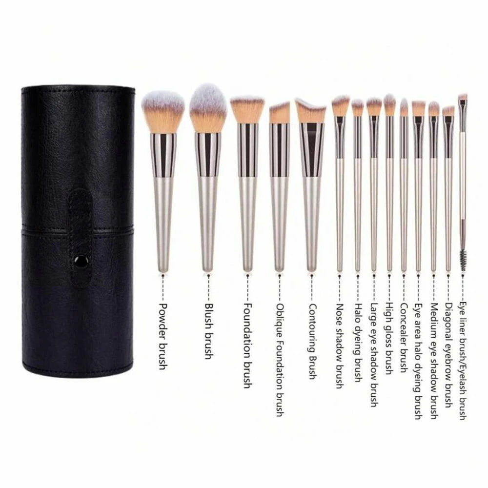 Brush 14-Piece Premium Synthetic Makeup Brush Set For Foundation Powder