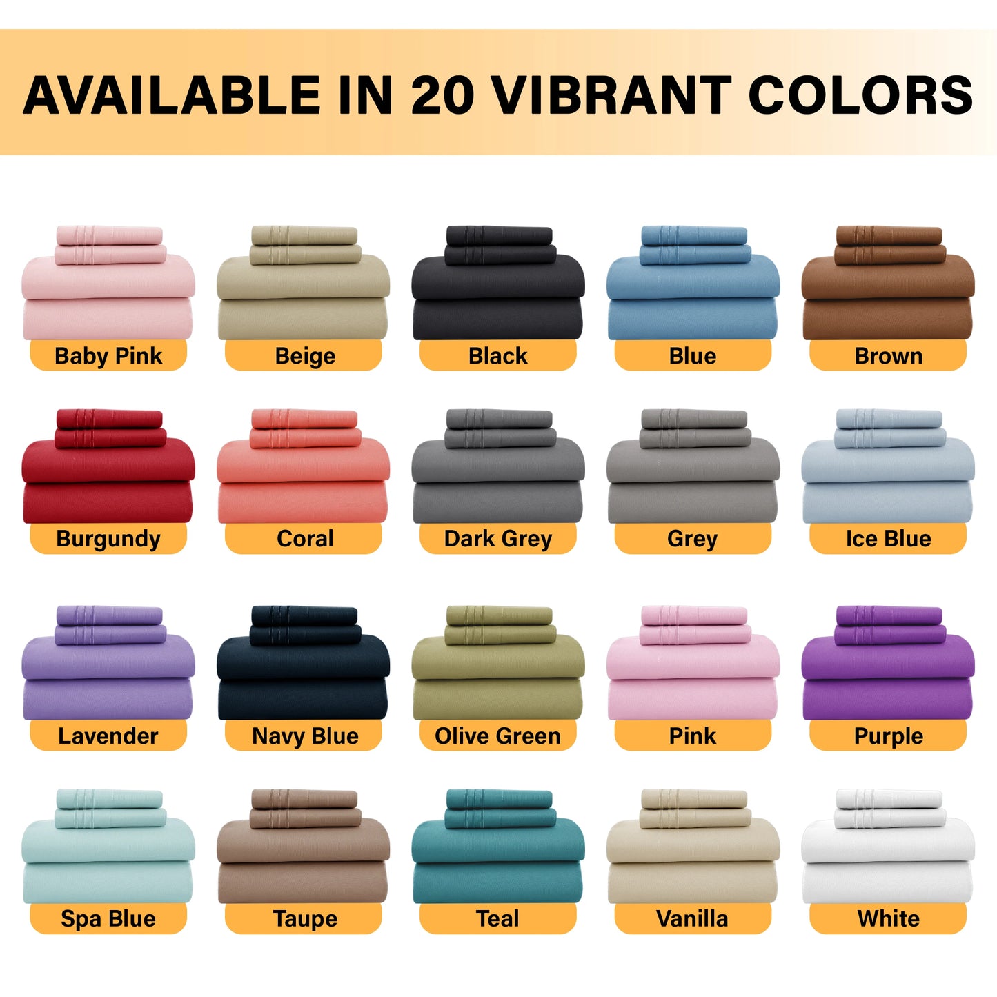 LDC Lux Decor Microfiber Sheet Set Ultra Soft Bedding