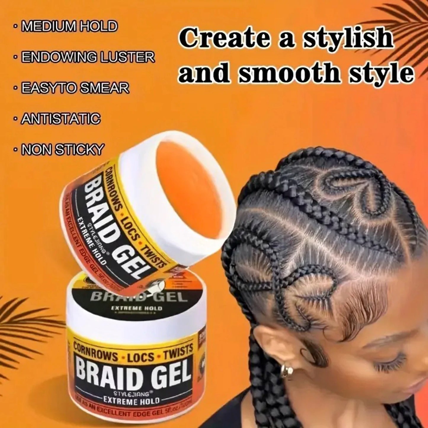 All Day Locks Braid Gel Extreme Hold For Neat Braids