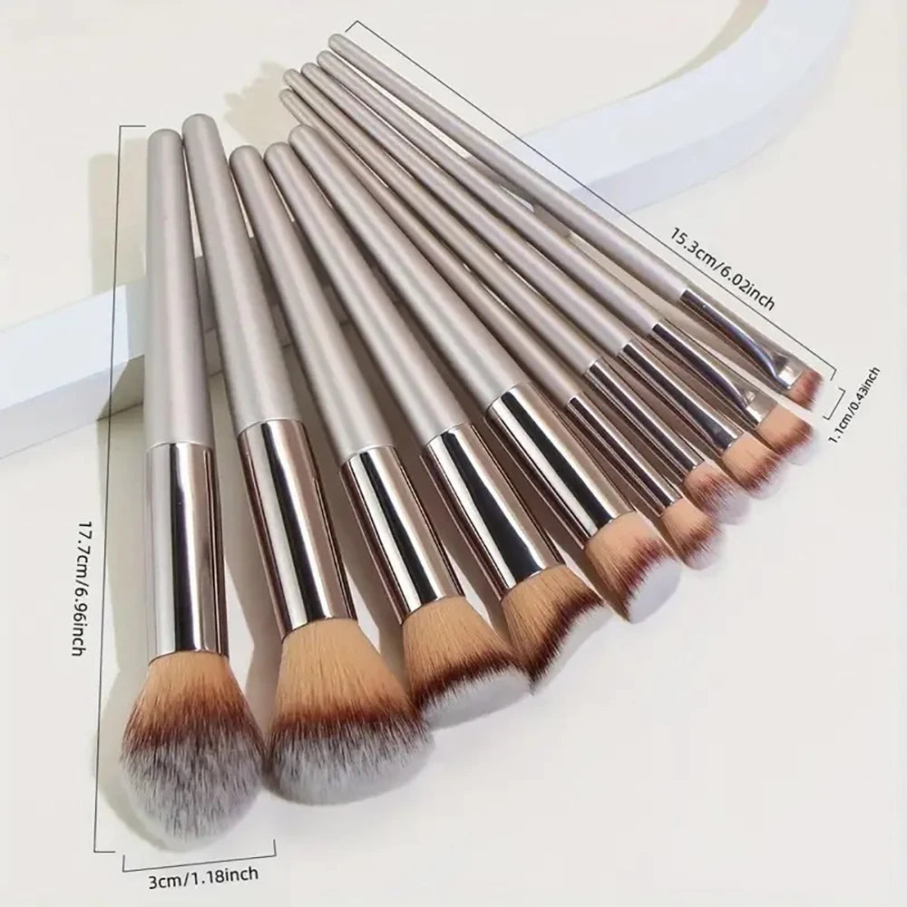 Brush 14-Piece Premium Synthetic Makeup Brush Set For Foundation Powder