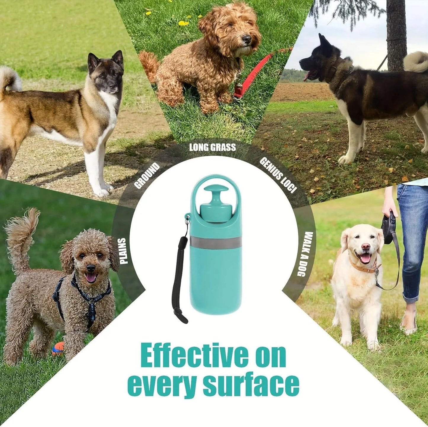 No Touch Dog Pooper Scooper With Bag Holder One-Hand Clean
