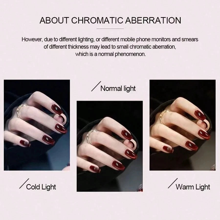 Cat Eye Magnetic Holographic Gel Nail Polish Shine Finish