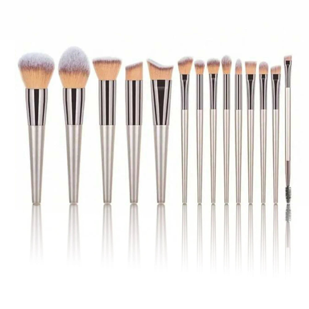 Brush 14-Piece Premium Synthetic Makeup Brush Set For Foundation Powder