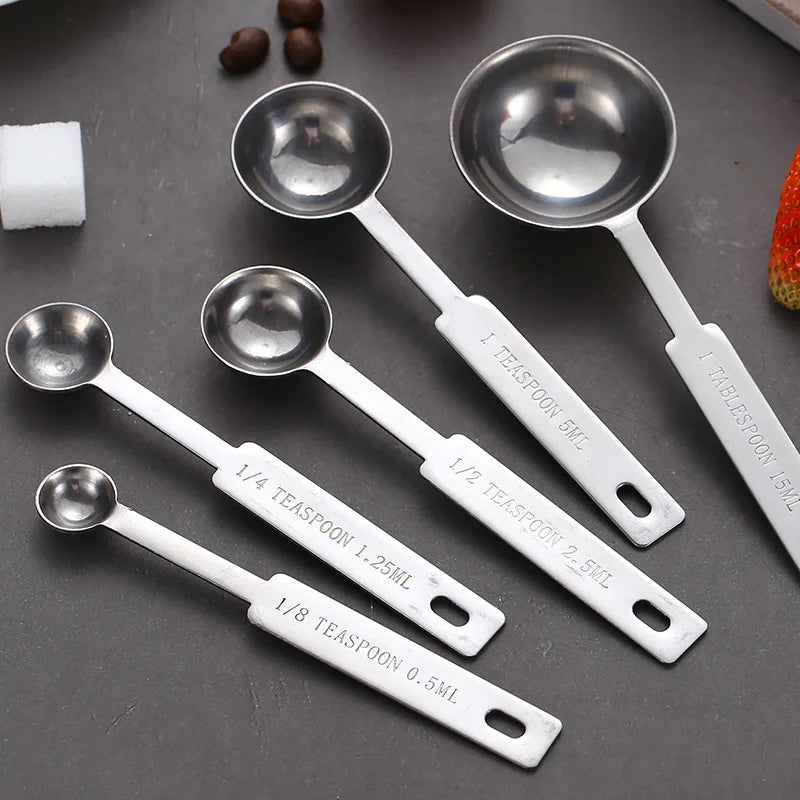 Upors Stainless Steel Measuring Cups And Spoons Stackable Set