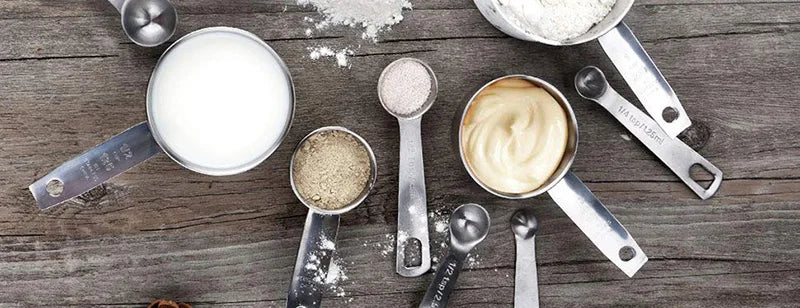 Upors Stainless Steel Measuring Cups And Spoons Stackable Set