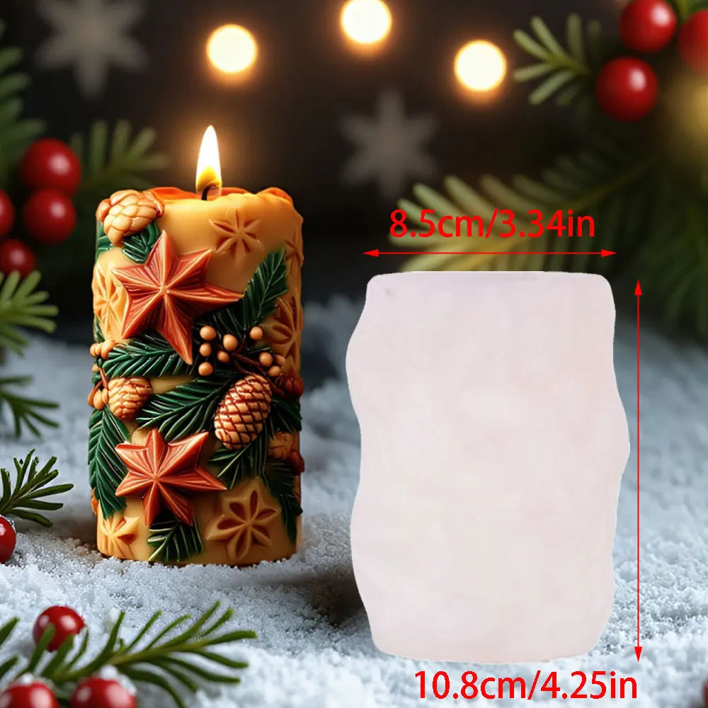 Snowflake Snowman Silicone Mould For Candles And Resin