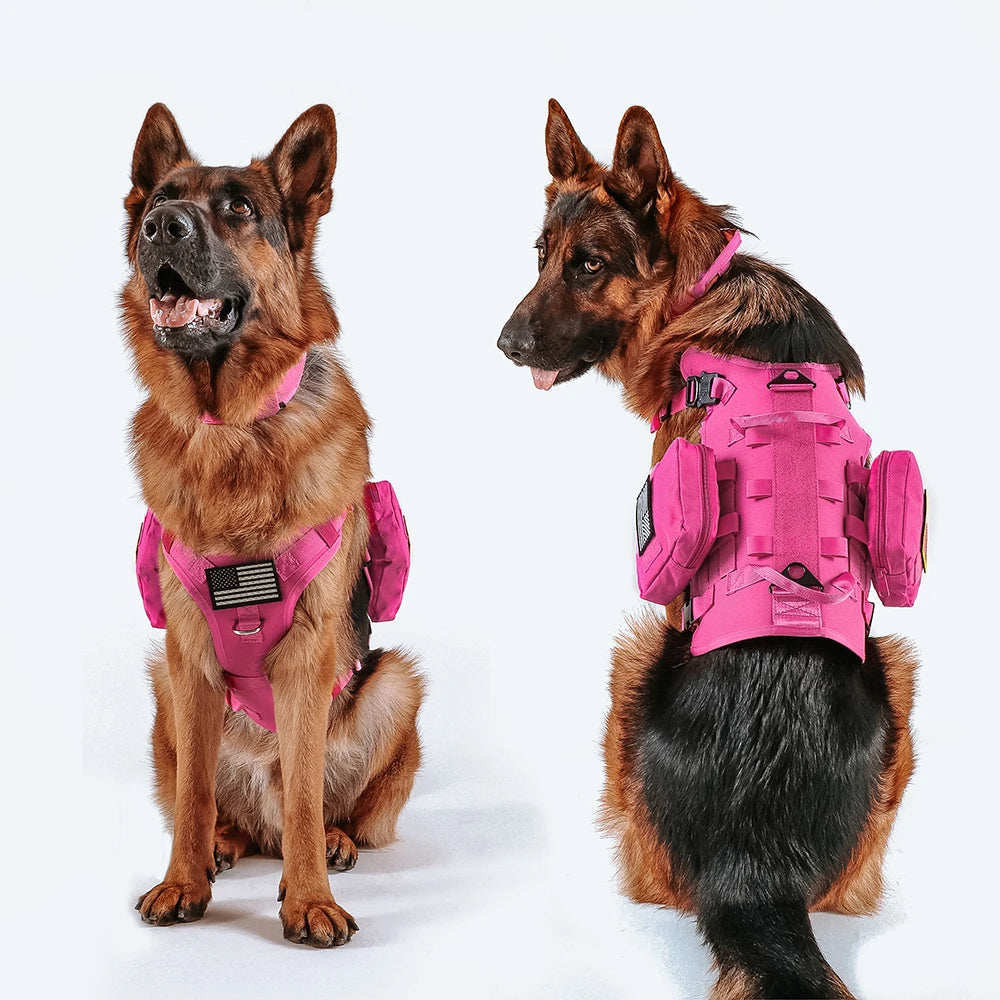 PET ARTIST Military Tactical Dog Harness And Leash Set