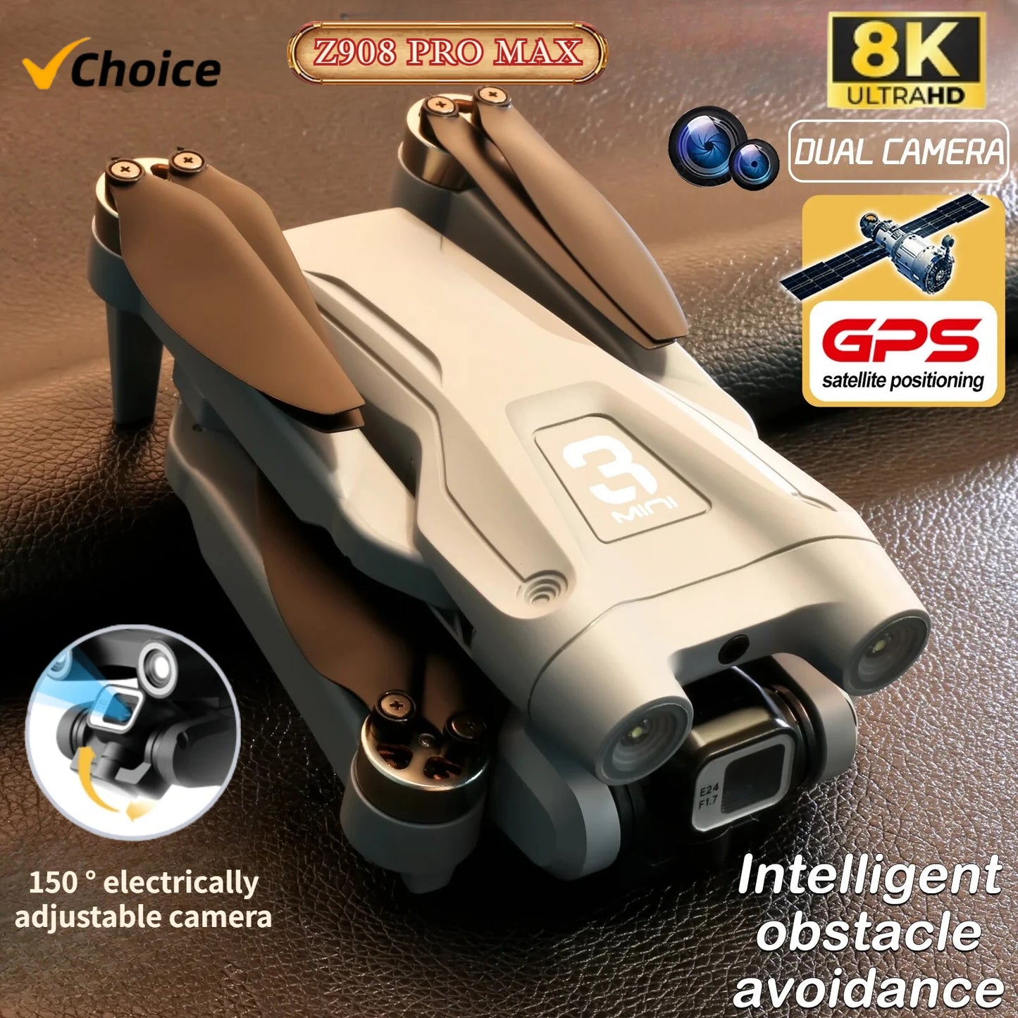 QJ Z908 Pro Max Brushless GPS Drone With Obstacle Avoidance