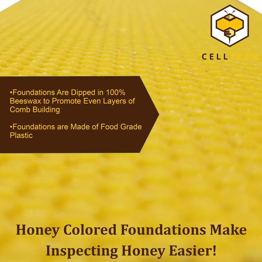 Langstroth Medium Beehive Frames With Wax-Coated Plastic Foundations
