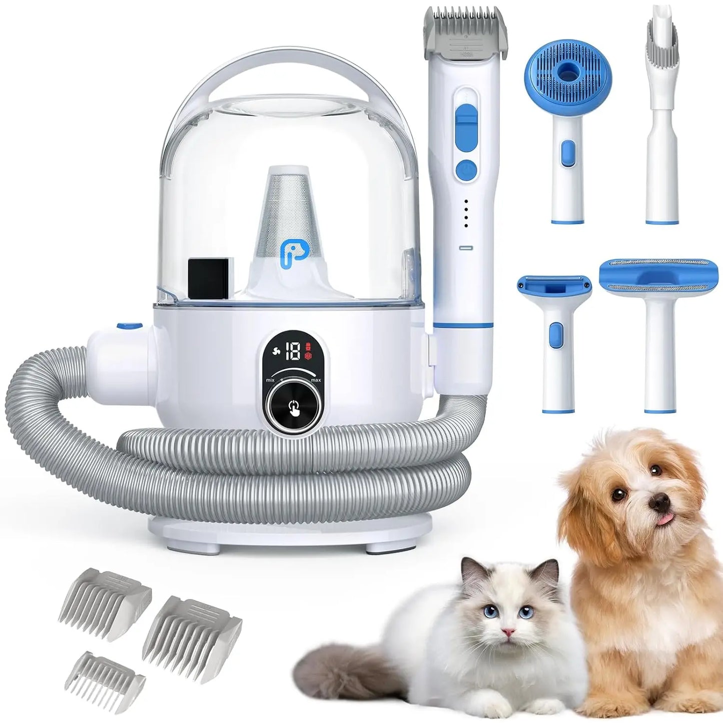 HiMISS Dog Grooming Kit With Vacuum Suction And 5 Tools