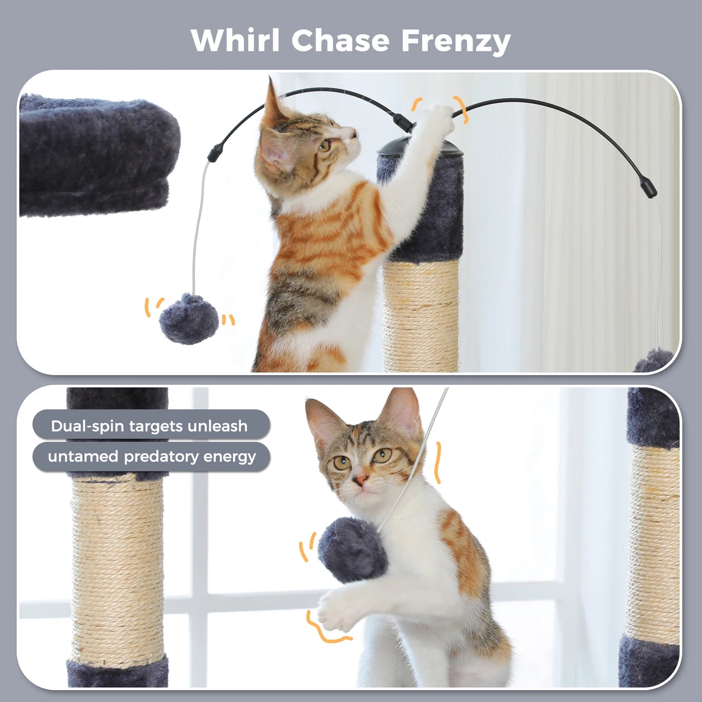 PAWZ Road Multi Level Cat Tree Tower With Sisal Scratching Posts Perch