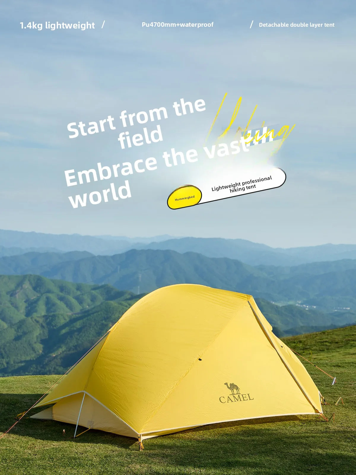 Camel Ultralight Two Person Tent for Travel Waterproof Outdoor Camping