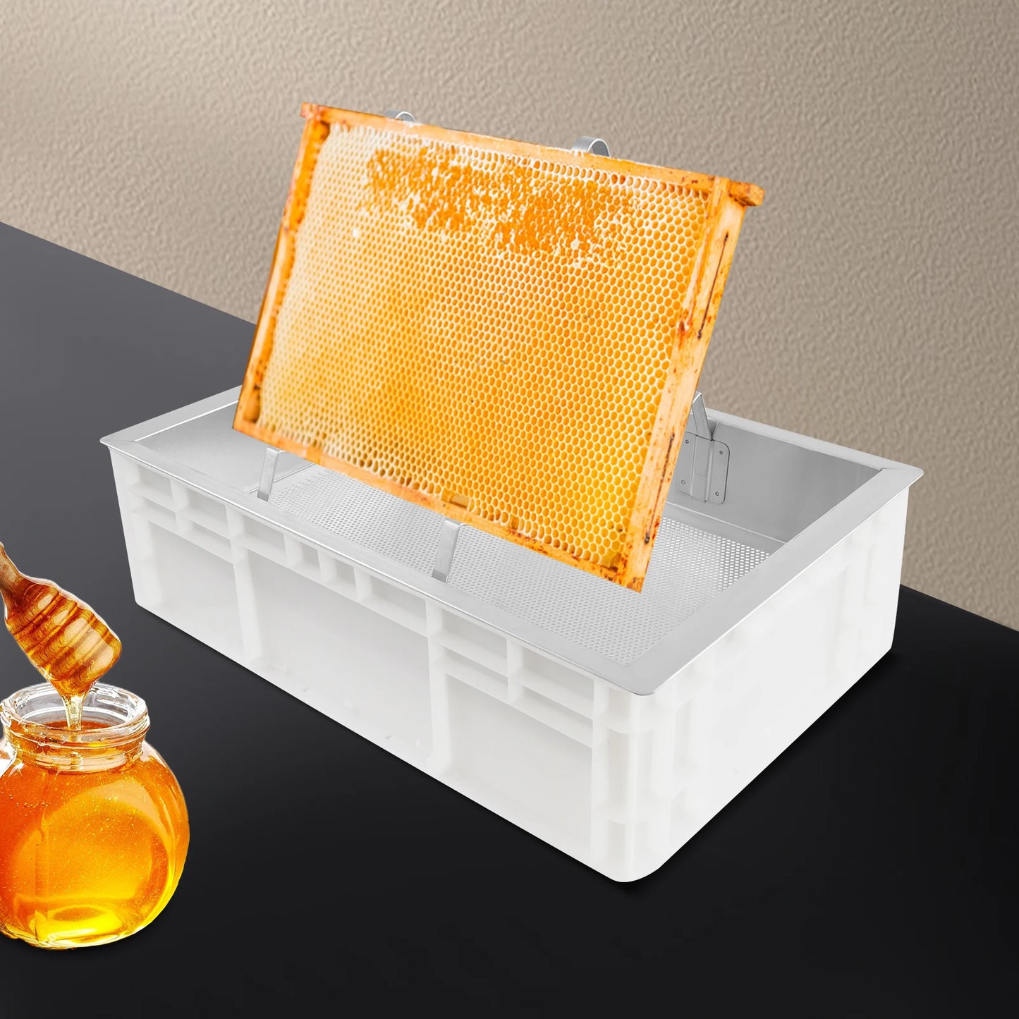 Stainless Steel Honeycomb Uncapping Tray Beekeeping Tools Kit