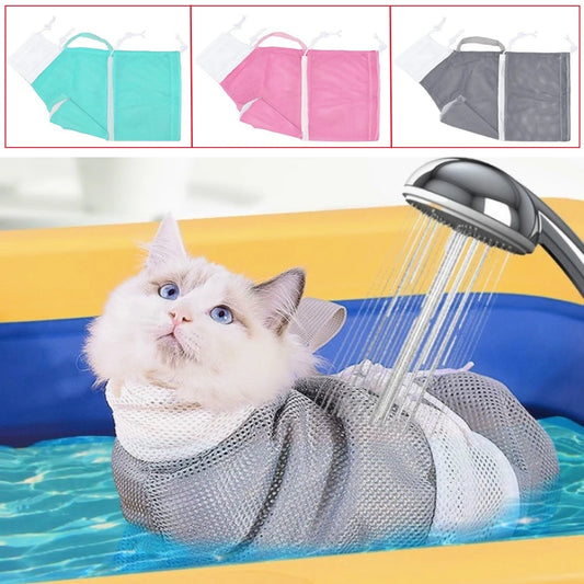 Multi Function Cat Washing Bag for Grooming and Scratching Prevention