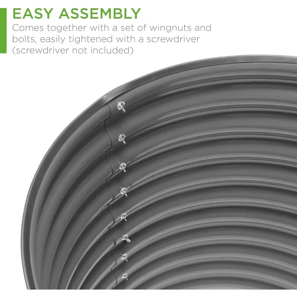 JIAOYING Oval Raised Garden Bed Customizable Outdoor Planter