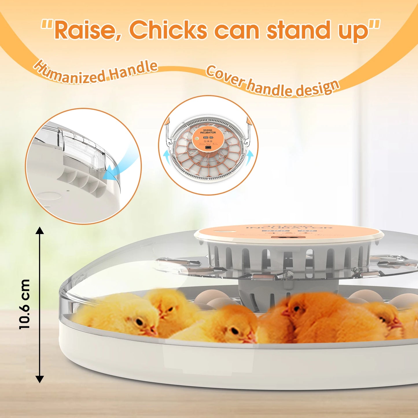 Egg Incubator With Automatic Turning Temperature And Humidity Monitor