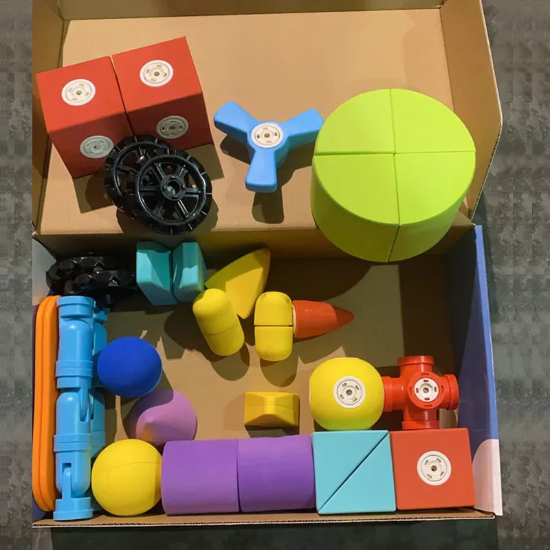 Foam Magnetic Building Blocks for Preschool Montessori Autism Toys