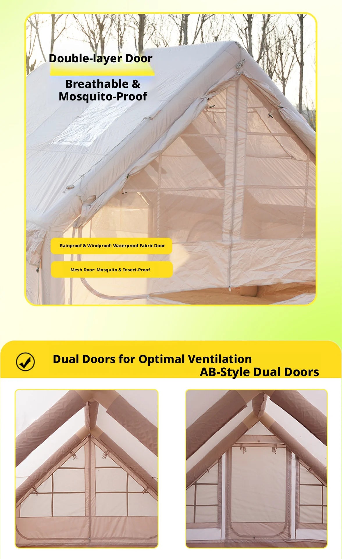AnbelStyle Outdoor Inflatable Tent Fully Automatic Rainproof Shelter