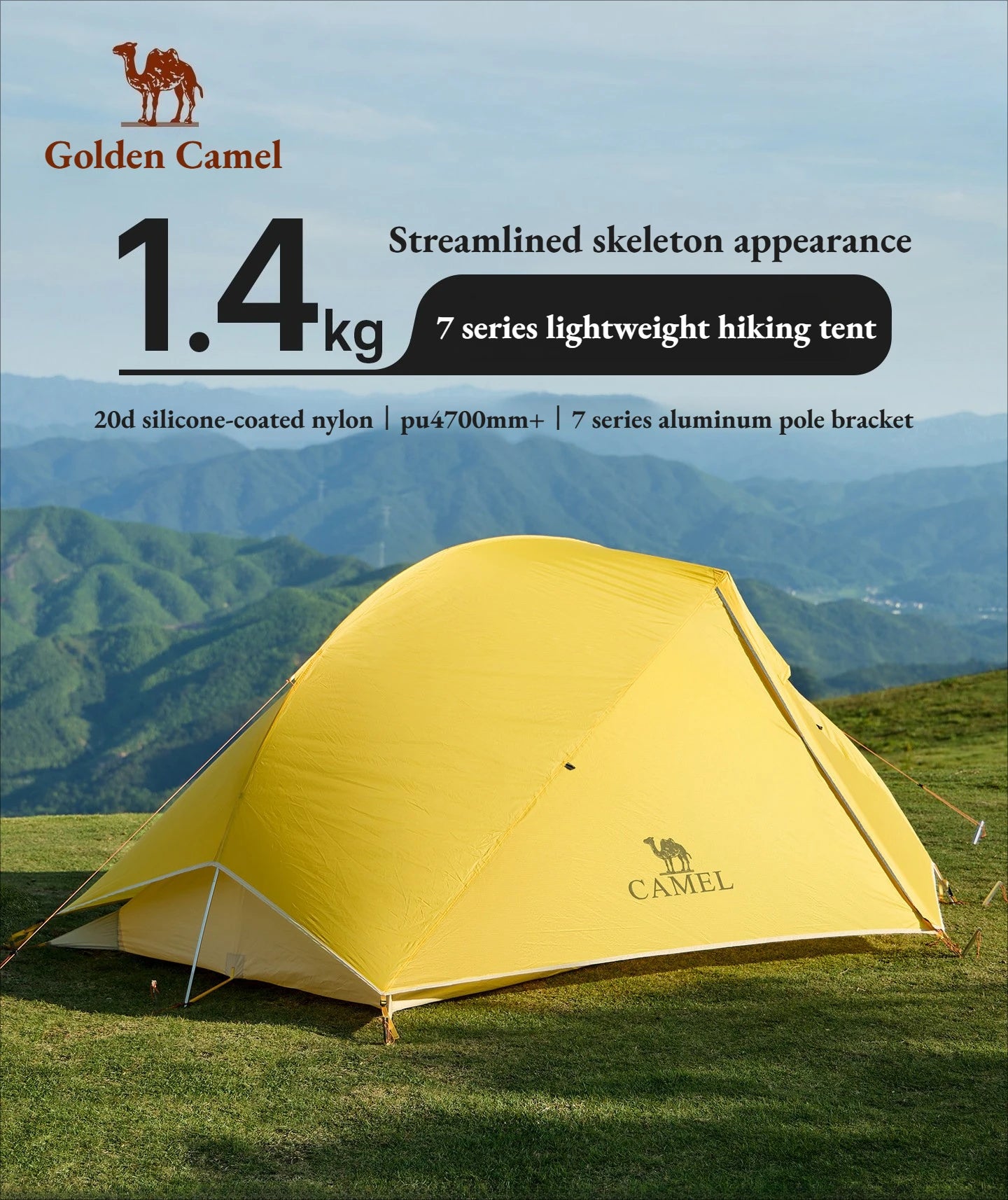 Camel Ultralight Two Person Tent for Travel Waterproof Outdoor Camping
