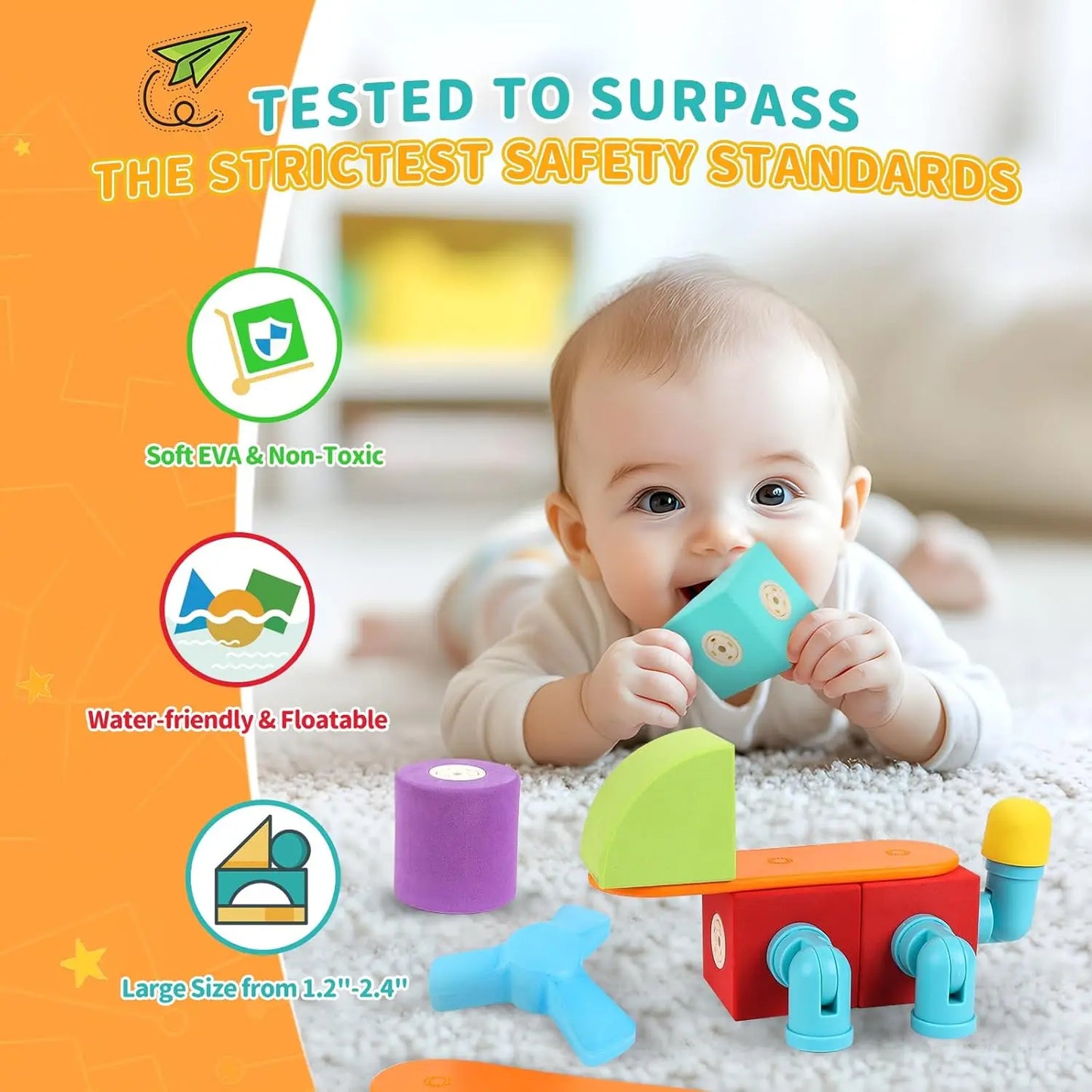 Foam Magnetic Building Blocks for Preschool Montessori Autism Toys