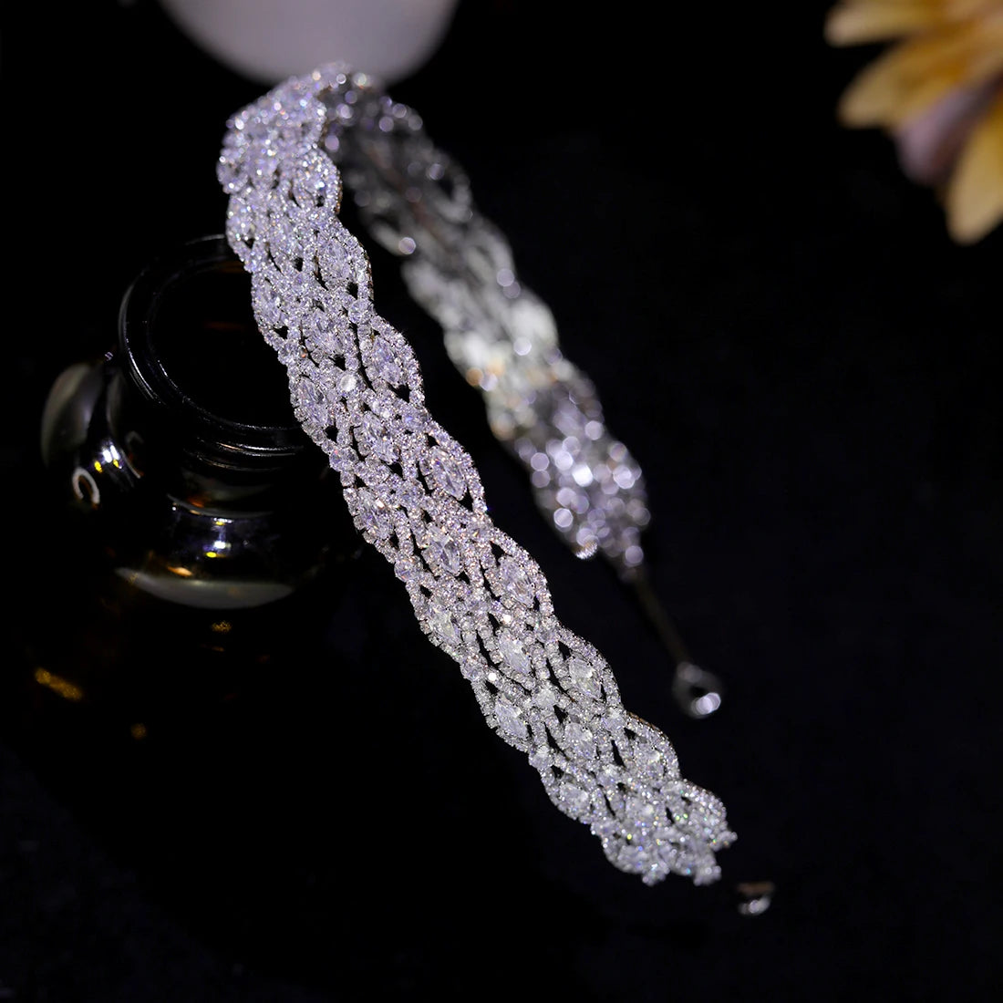 ASNORA 2026 Cubic Zirconia Bridal Headband Wedding Headpiece Luxury CZ Tiaras Crowns For Women Bride Wedding Party Hair Jewelry