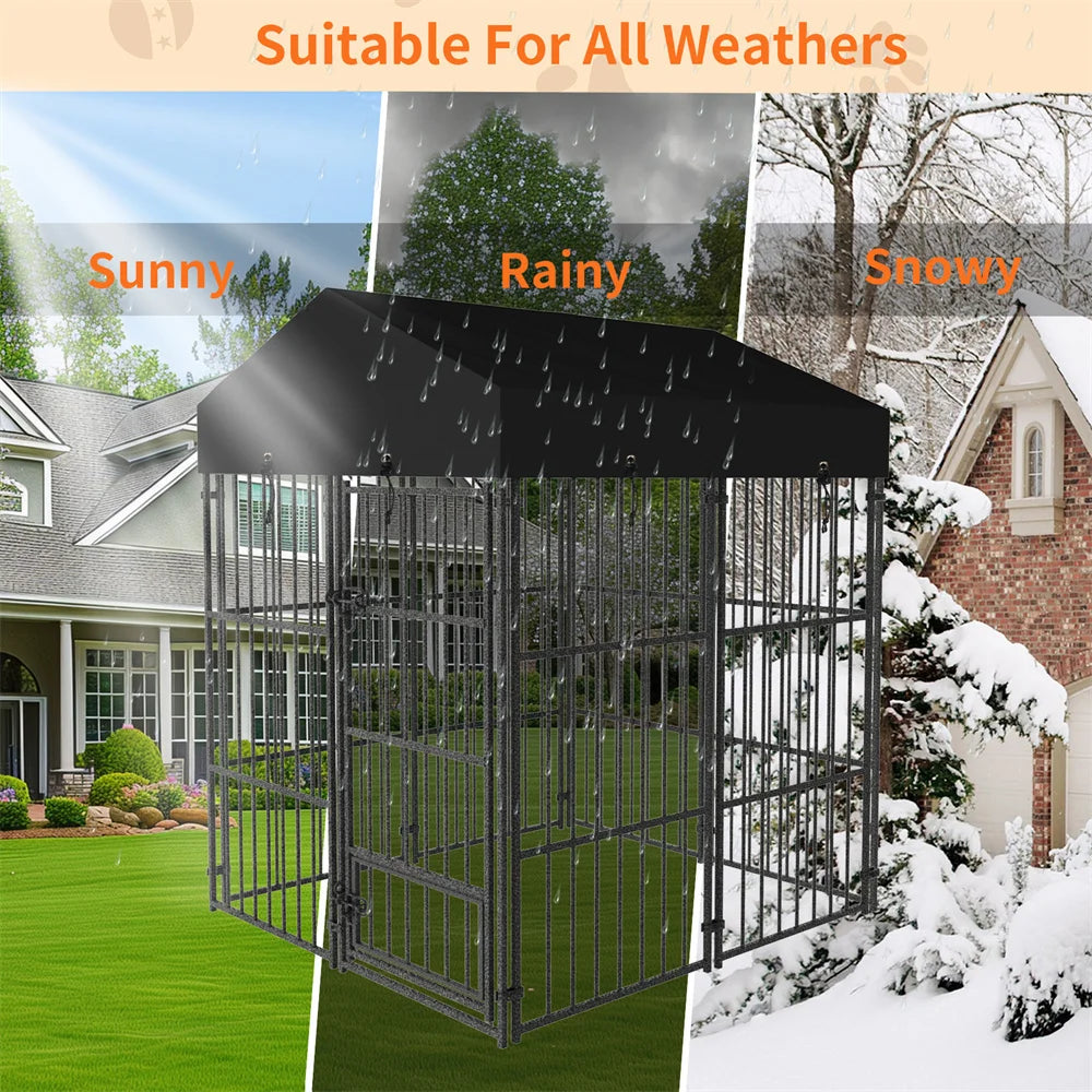 Borwar Heavy Duty Large Dog Kennel Welded Metal Playpen