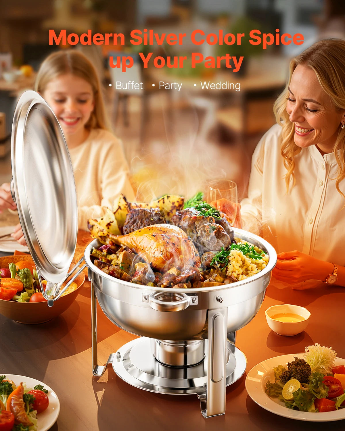 VEVOR 2 Pack Chafing Dish Buffet Set Stainless Steel