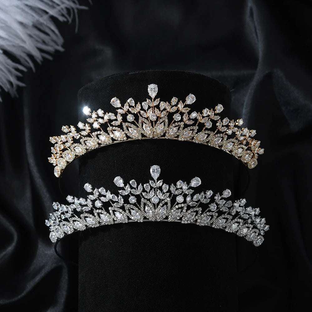 Urbanlife Princess Bridal Tiara With Cubic Zirconia Crown