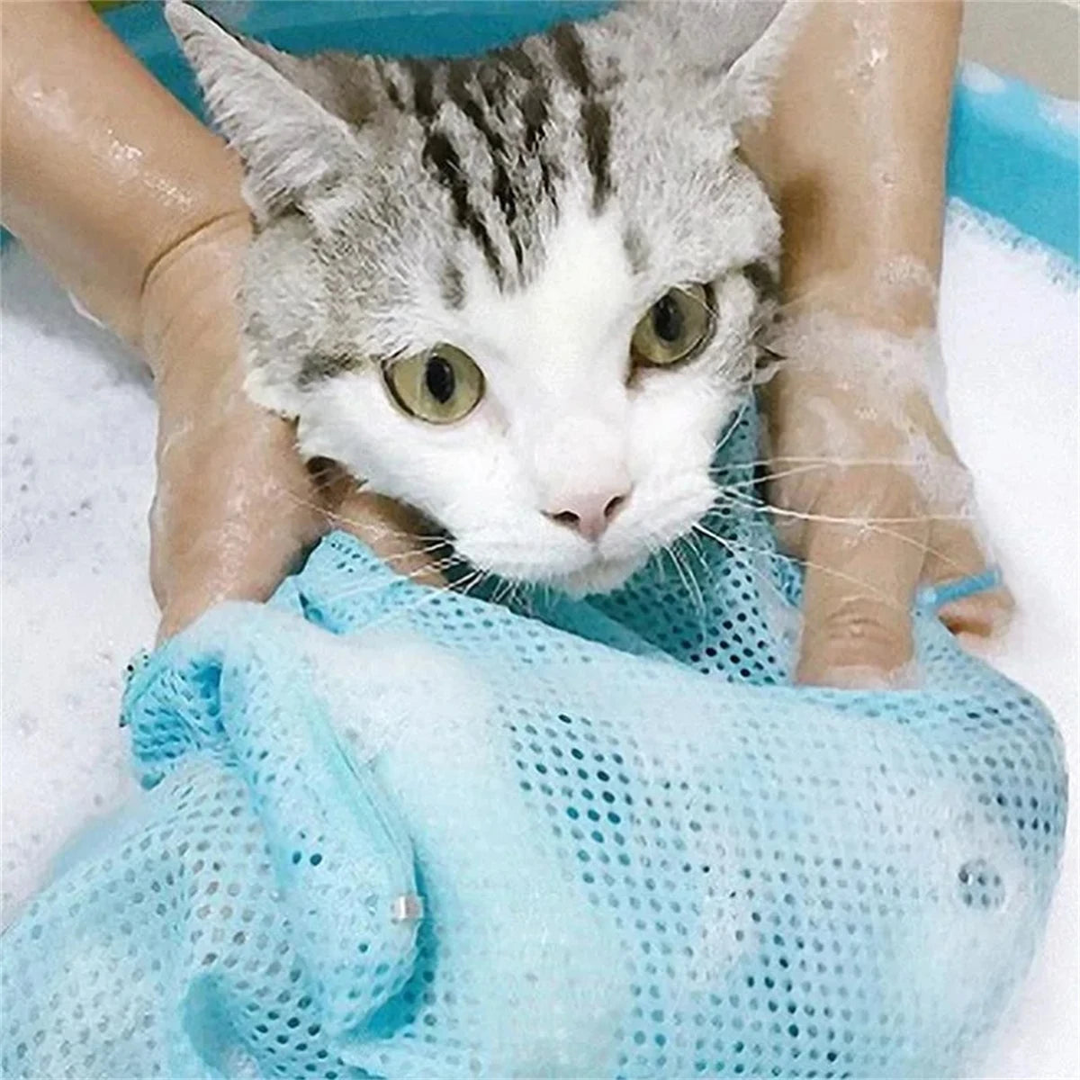 Multi Function Cat Washing Bag for Grooming and Scratching Prevention