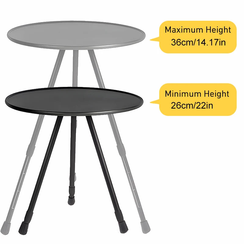 Ultralight Folding Outdoor Round Table Set With Mesh Bag