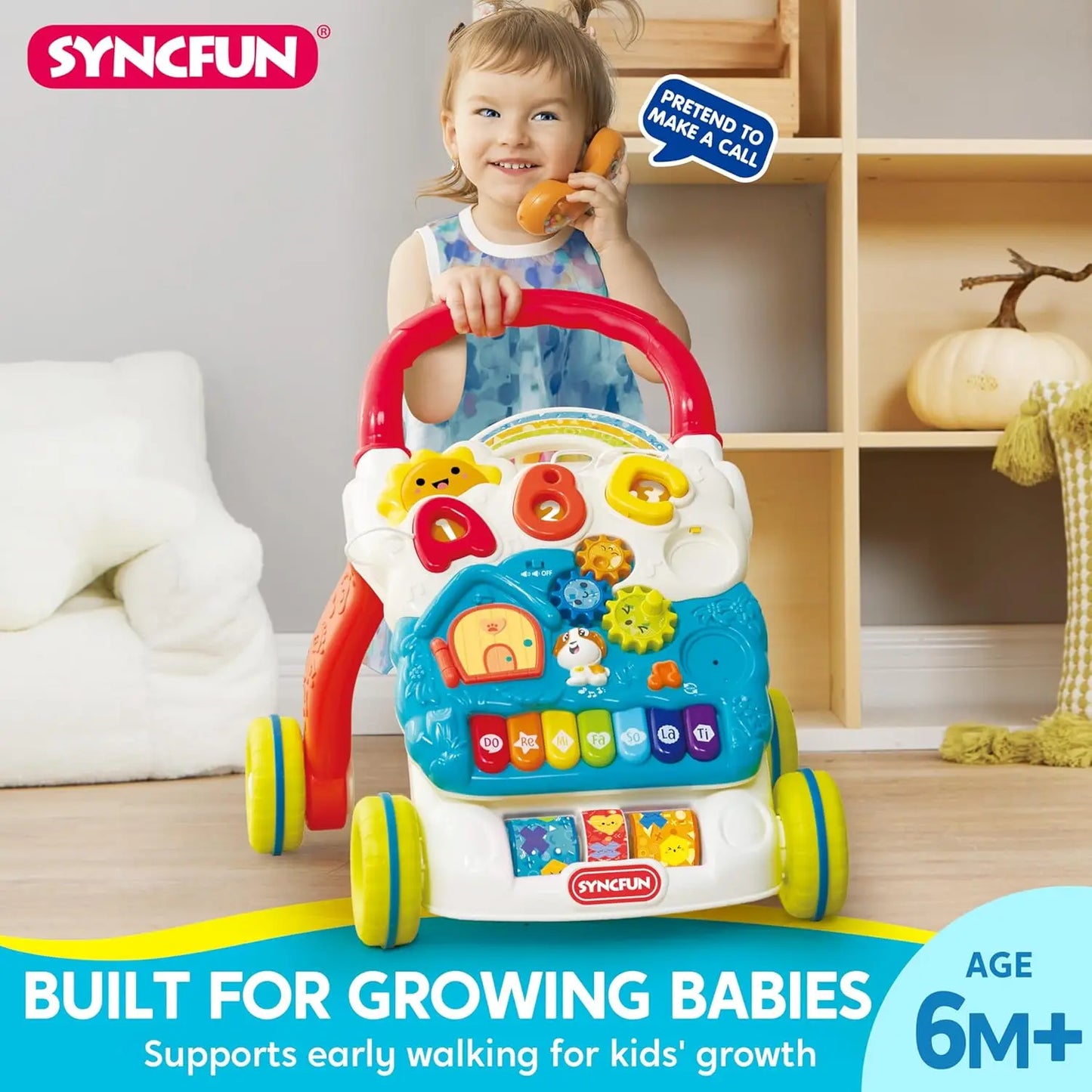 Joyfy Two In 1 Sit To Stand Learning Infant Walker