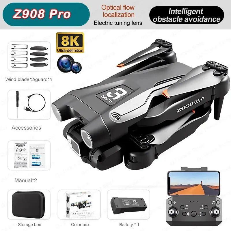 Z908 Pro Max Drone 8K GPS FPV Aerial Quadcopter Brushless