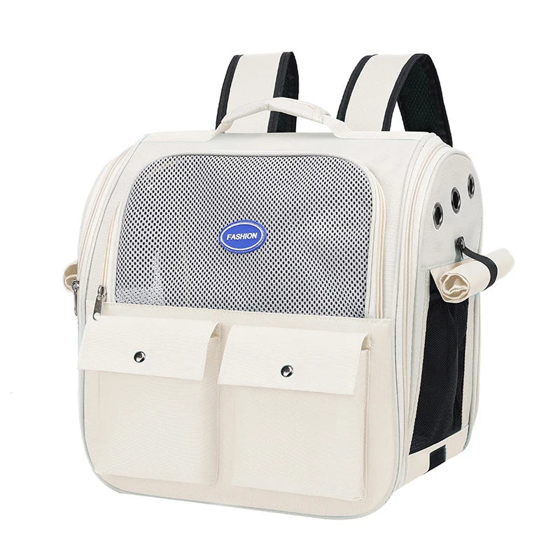 Ventilated Cat Backpack With Adjustable Straps For Outdoor Travel
