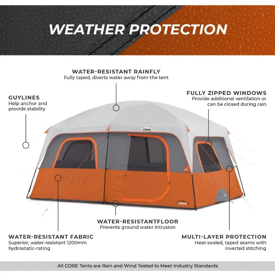 All-Season Family Cabin Tent For Outdoor Camping Adventures