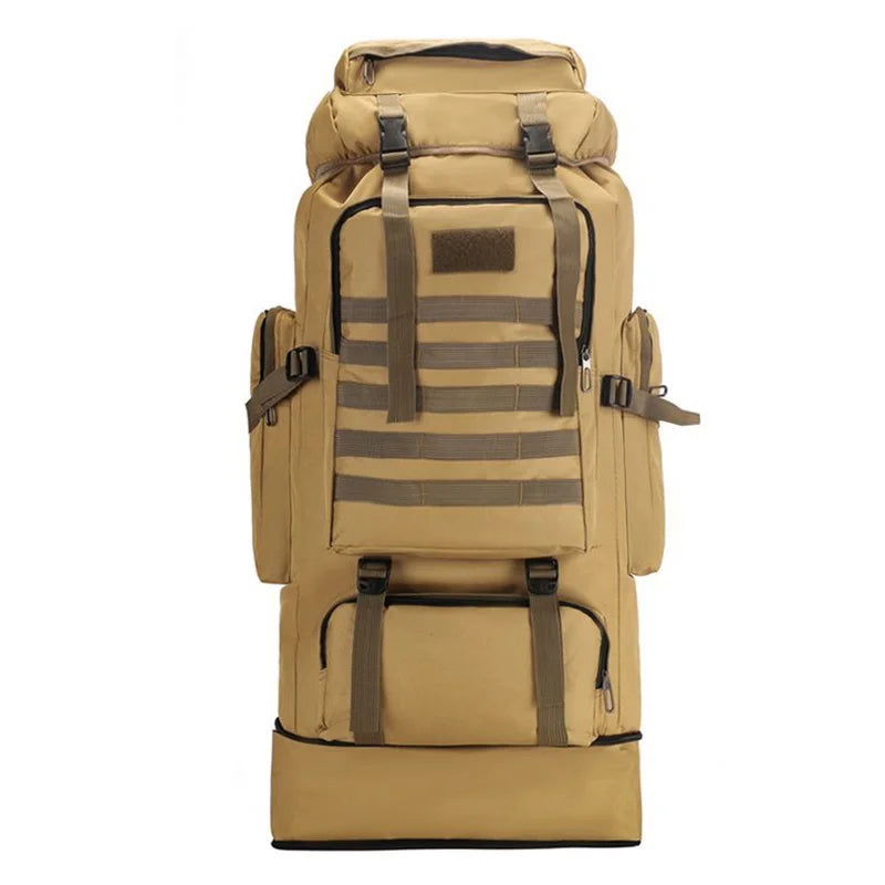 100L Outdoor Camping Backpack Hiking Bag Men's Large Capacity Storage Bag Multifunctional Back Travel Outdoor Sport Climbing Bag