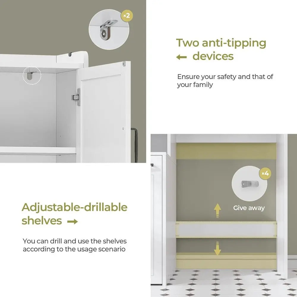 Over The Toilet Storage Cabinet With Pulley Open Shelf And Adjustable