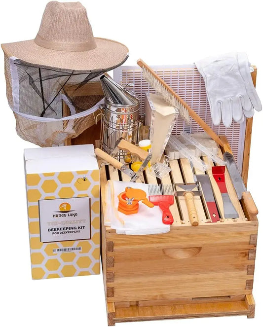 XMSJ Honey Lake Beehive Starter Kit Beekeeping Supplies