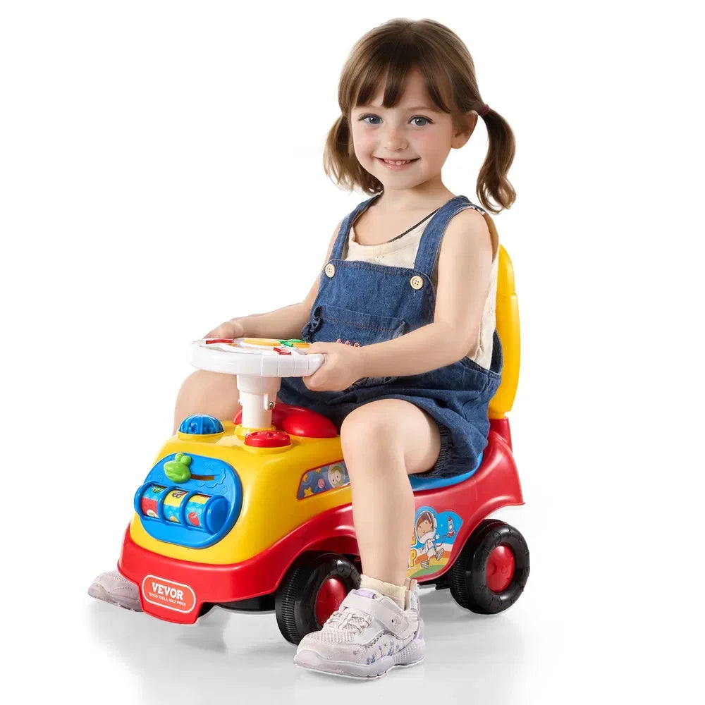 Ride On Push Car For Toddlers 1 To 3 With Music Steering Wheel