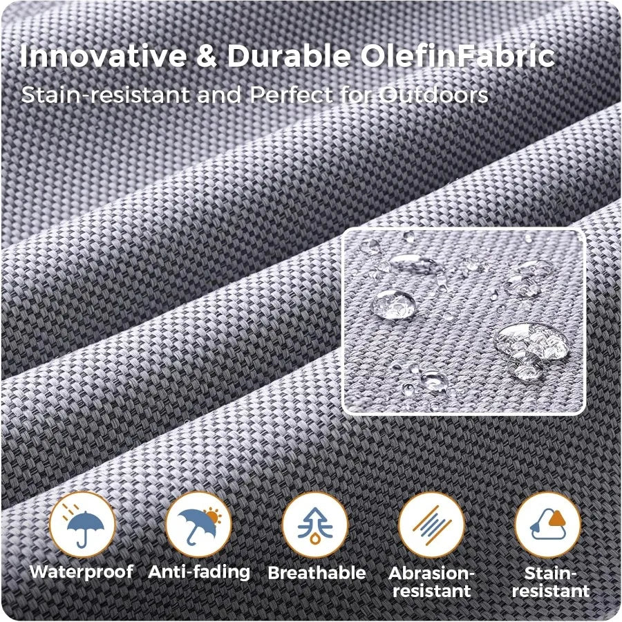 5 Piece Outdoor Patio Conversation Set Rattan L Shaped Corner Sofa With Thick Cushions Weatherproof For Garden Balcony