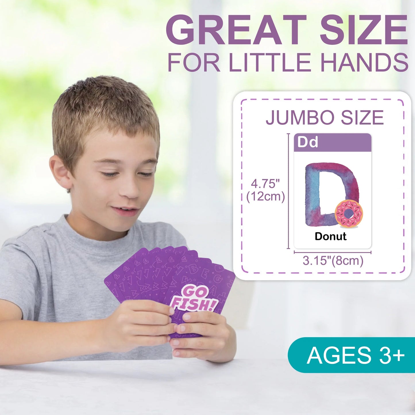BenBen Alphabet Go Fish Card Game for Kids 104 Cards